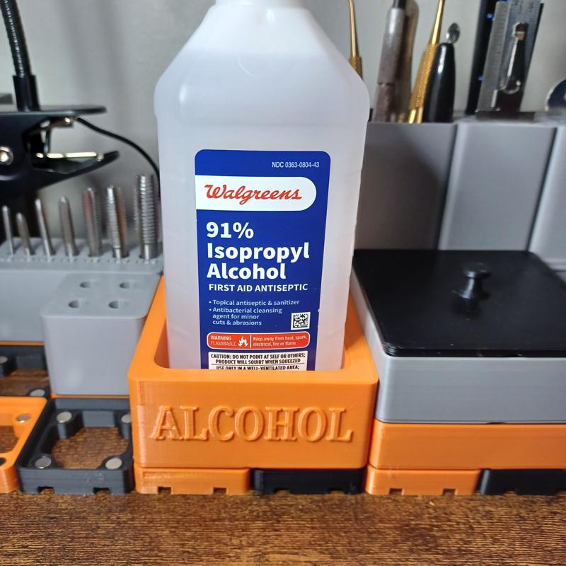 Gridfinity Alcohol Bottle Holder