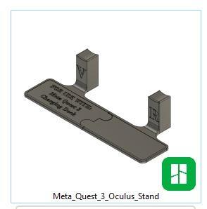 Meta Quest 3 Charging Dock Support. Support Oculus with Elite Strap Battery Pack
