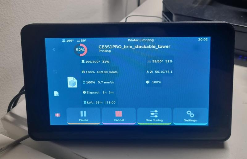 Raspberry pi 7 in display stand