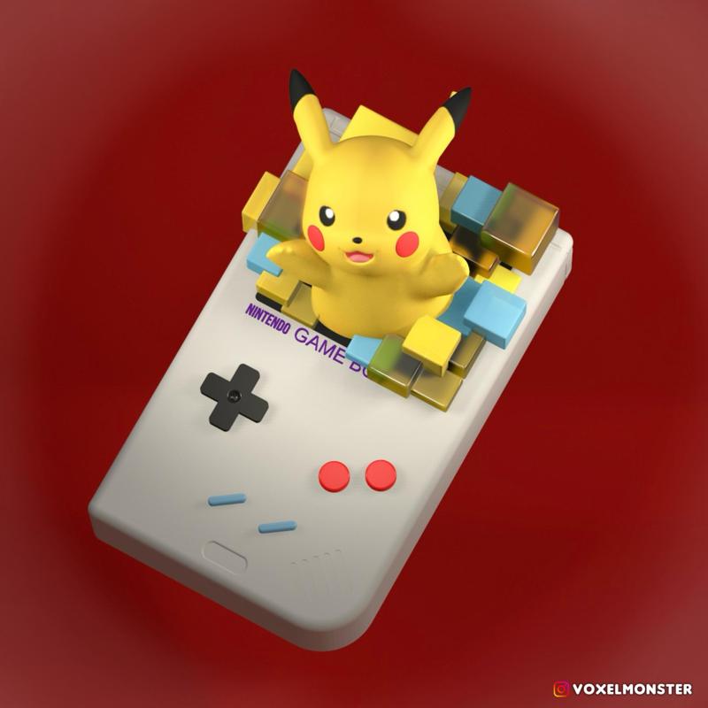 DIORAMA GAME BOY PIKACHU