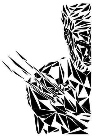 wolverine geometric wall art