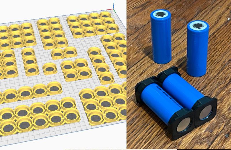 26700 (2670) cell holder / cap / clip for Lithium ion and Sodium ion (Li-ion Na-ion) batteries!