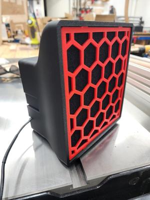 Soldering fume extractor for 120x38mm fan