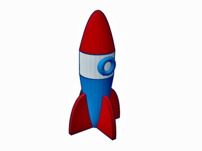 Print-in-Place Rocket Ship Underwater Torpedo