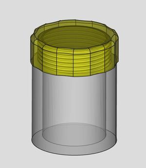 Dose mit Gewindedeckel - wahlweise mit und ohne Löcher