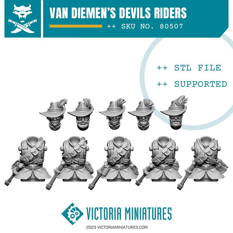 Van Diemens World Devils Riders x5