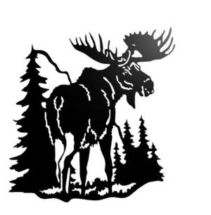 Moose and forest wall decor