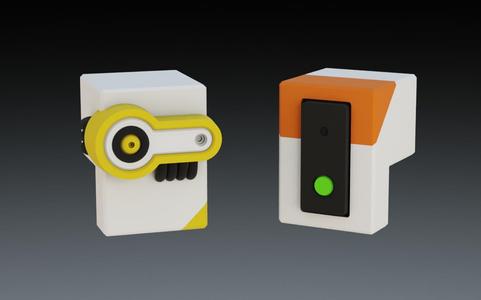 Lucky 13 Head - Multi color - 2 Mech style heads