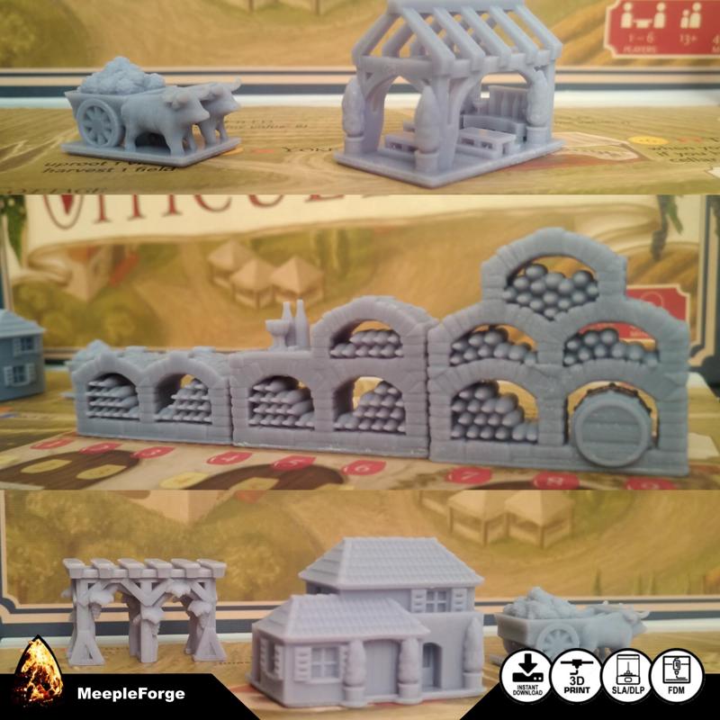 Viticulture Essential Edition Board Game Upgraded Buildings