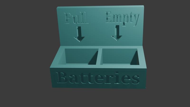 battery organizer/bin