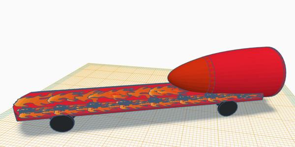Turbo-Powered Fire Skateboard