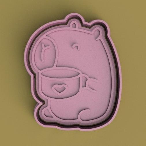 capybara cutter + capybara stamp / capibara cutter + stamp