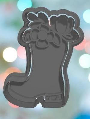 Floral Rain Boot Cookie Cutter