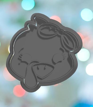 Thanks Giving Turkey Girl Face Cookie Cutter