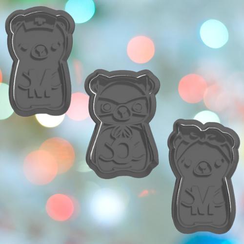 Mothers Day Bears Cookie Cutter Set