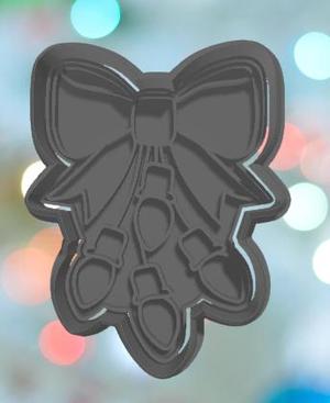 Christmas Lights With Bow Cookie Cutter