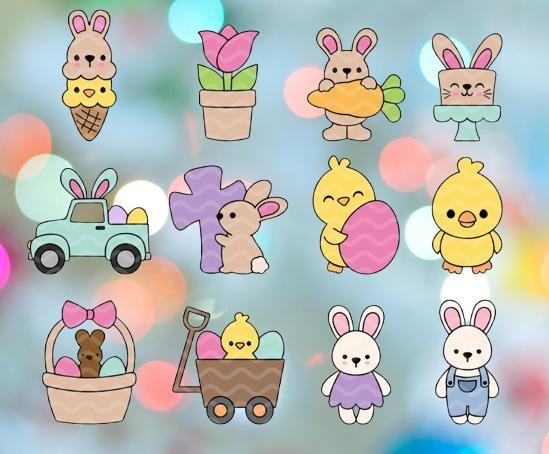 Cute Easter Mini Cookie Cutter Kit