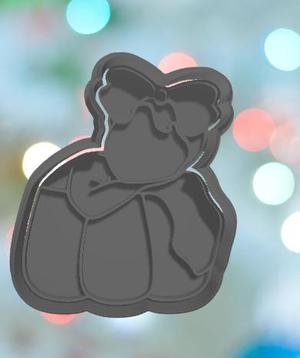 Baby Shower Pumpkin Girl Cookie Cutter