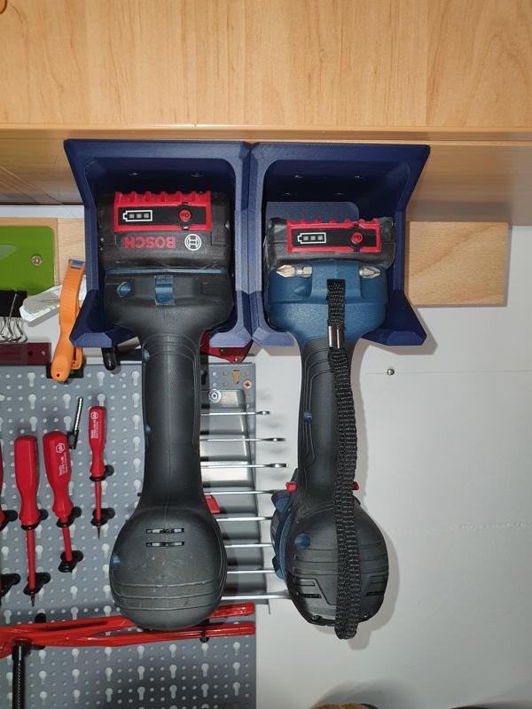Under the shelf holder for Bosch Professional cordless screwdrivers, impact drivers