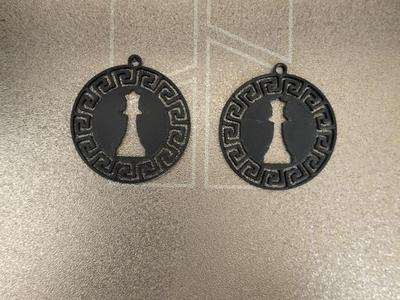 Queen Chess Earrings