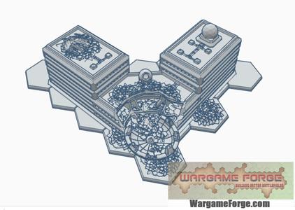 Sci-Fi Ruined Communications Center with Hex Base SFRHB022