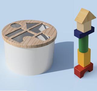 Building Blocks set with storage box for kids
