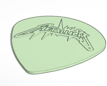 guitar pick metallica logo