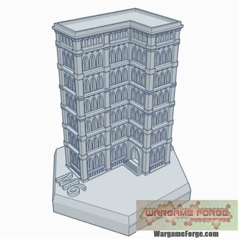 Gothic Building 45 Hex Map Scale HMSG045