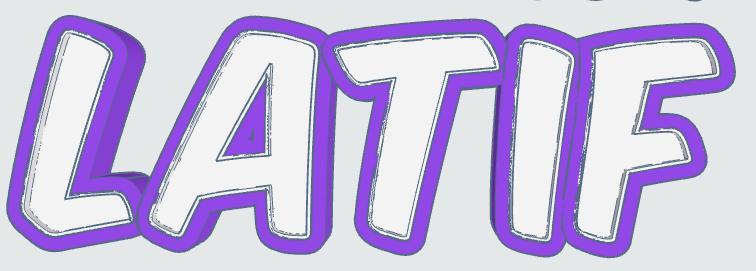 LATIF LED- Namenslampe (Name lamp)