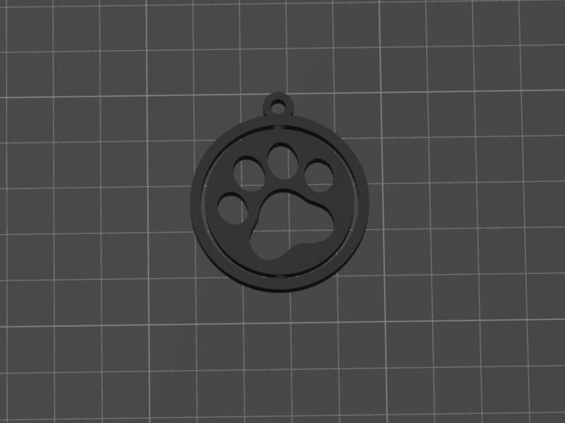 cat paw keychain