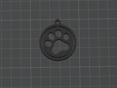 cat paw keychain