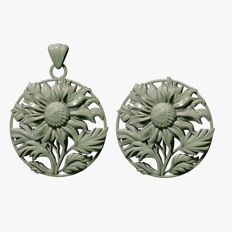 SUNFLOWER pendant for casting