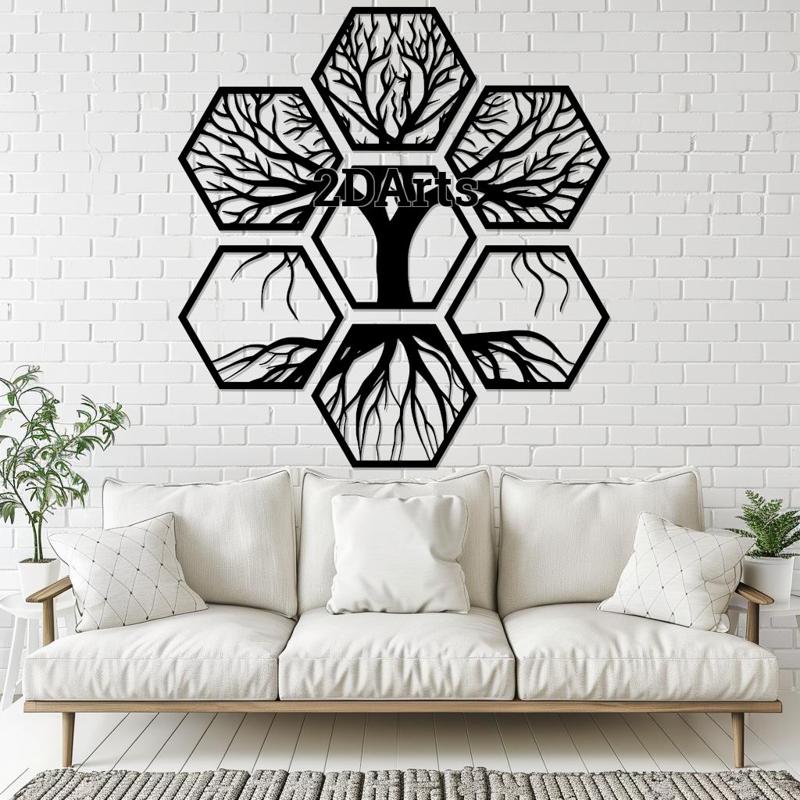 Hexagon Tree of Life 2D Wall Art/Window Art