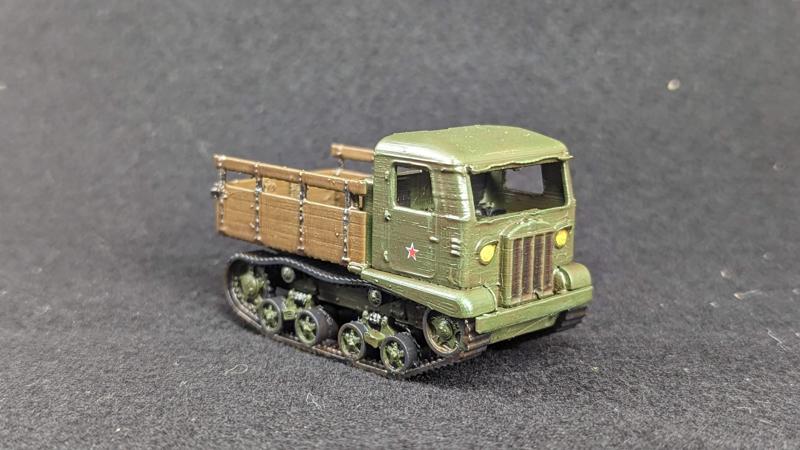 STZ-5 Artillery tractor + Howitzer 122mm M1910/30 (USSR, WW2)