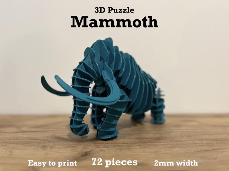 "Mammoth" 3D Puzzle
