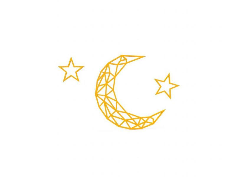 Stars and moon