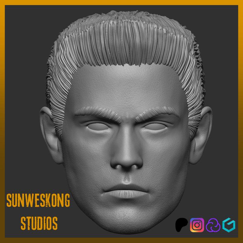 Residual Evil 1 Chris Redfield Headsculpt