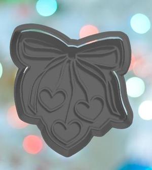 Hearts With Ribbon Cookie Cutter