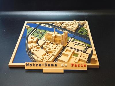 Notre Dame Paris France 3D Miniature Model