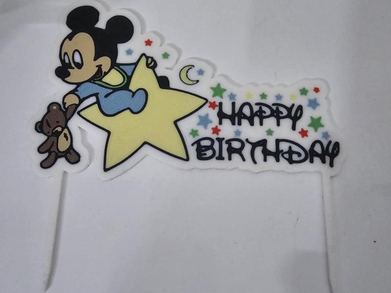 baby Mickey  happy b*day cake topper  