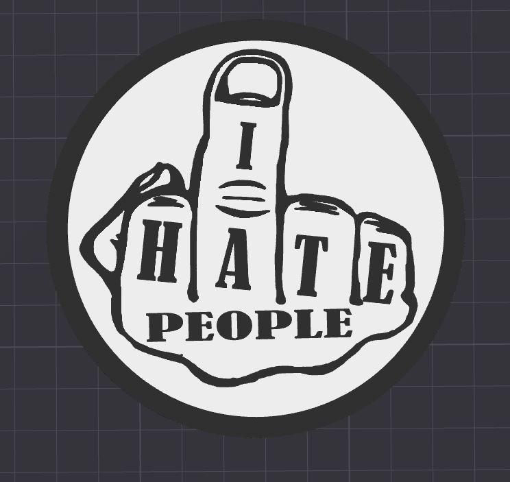 I HATE PEOPLE Coaster Untersetzer