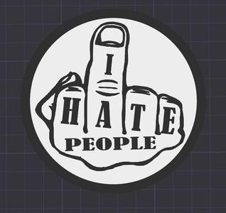 I HATE PEOPLE Coaster Untersetzer