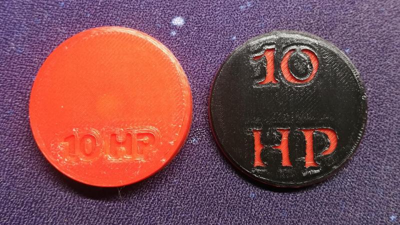 Slim 10HP Tracker for Magnetic Frosthaven/Gloomhaven standees - Second Edition