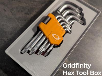 Gridfinity Hex Tool / Allen key Holder 4x2 LowCost