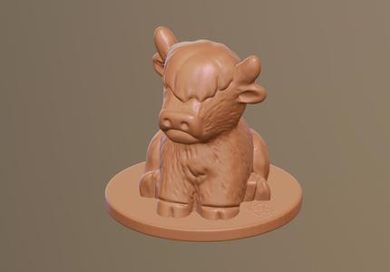 Fluffy Cow Figurine