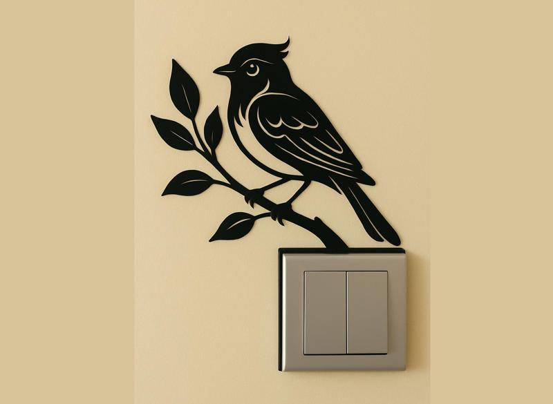 Bird Light Switch / Outlet Decoration – 3D Printable Model 2