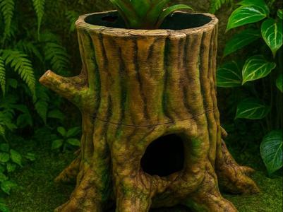 Log Hide with integrated Planter
