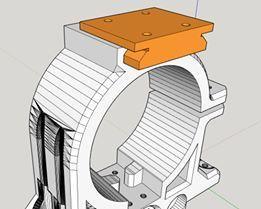 Root 3 CNC Spindle mount 65mm with Laser quick fix mount