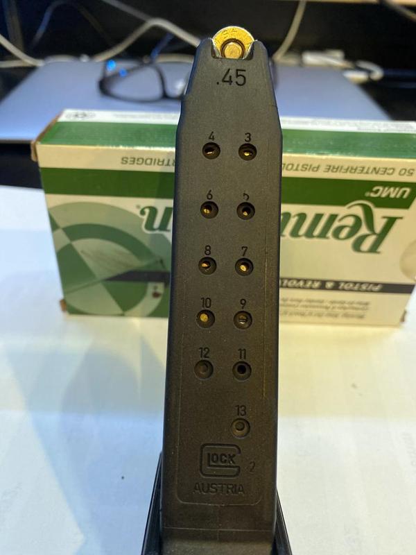 Glock .45 Magazine Block to convert 13rnd mag to 10 rnds