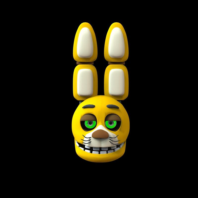 FNAF Springbonnie Full Wearable Head for 3D Printing